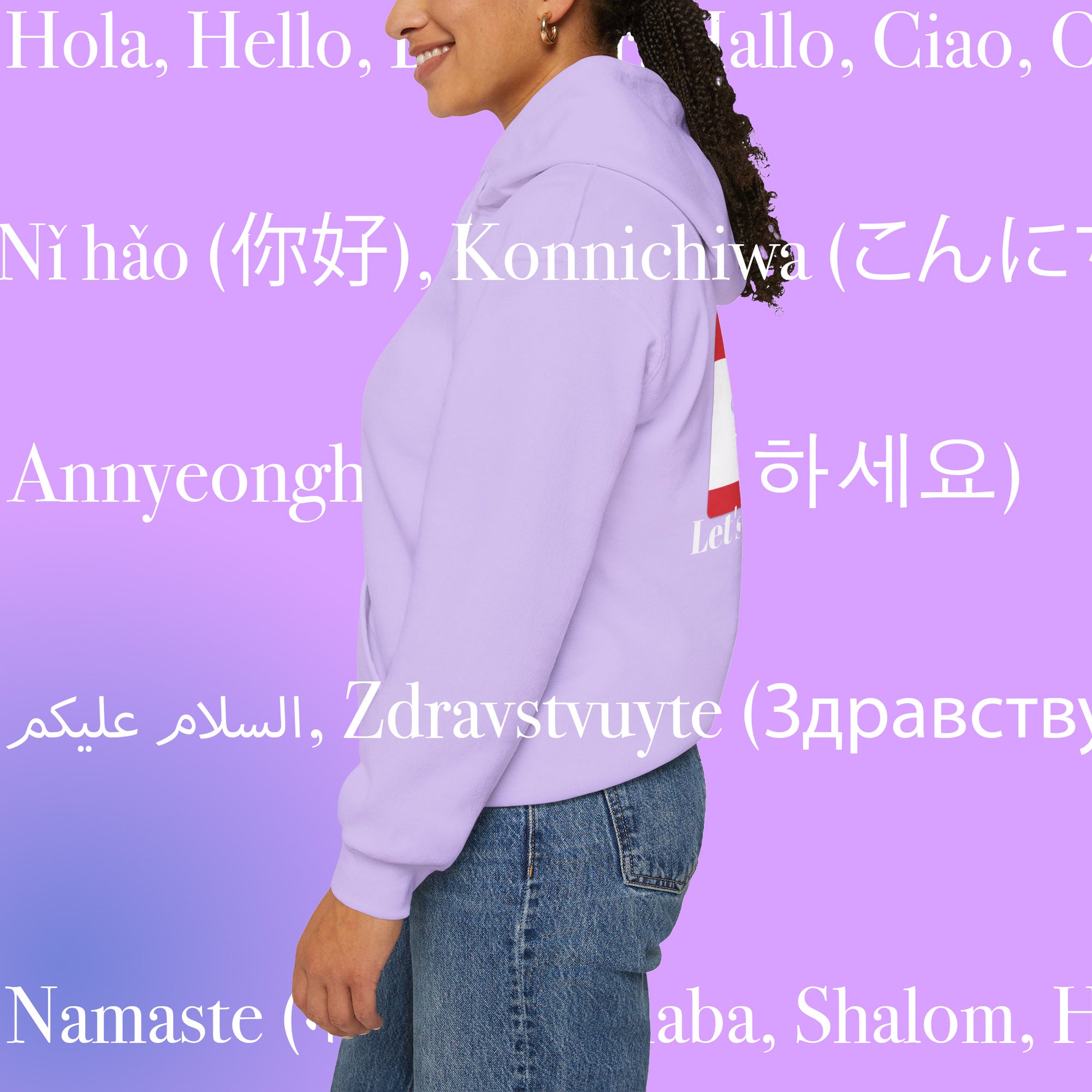 Hello Sweater Lavender Purple