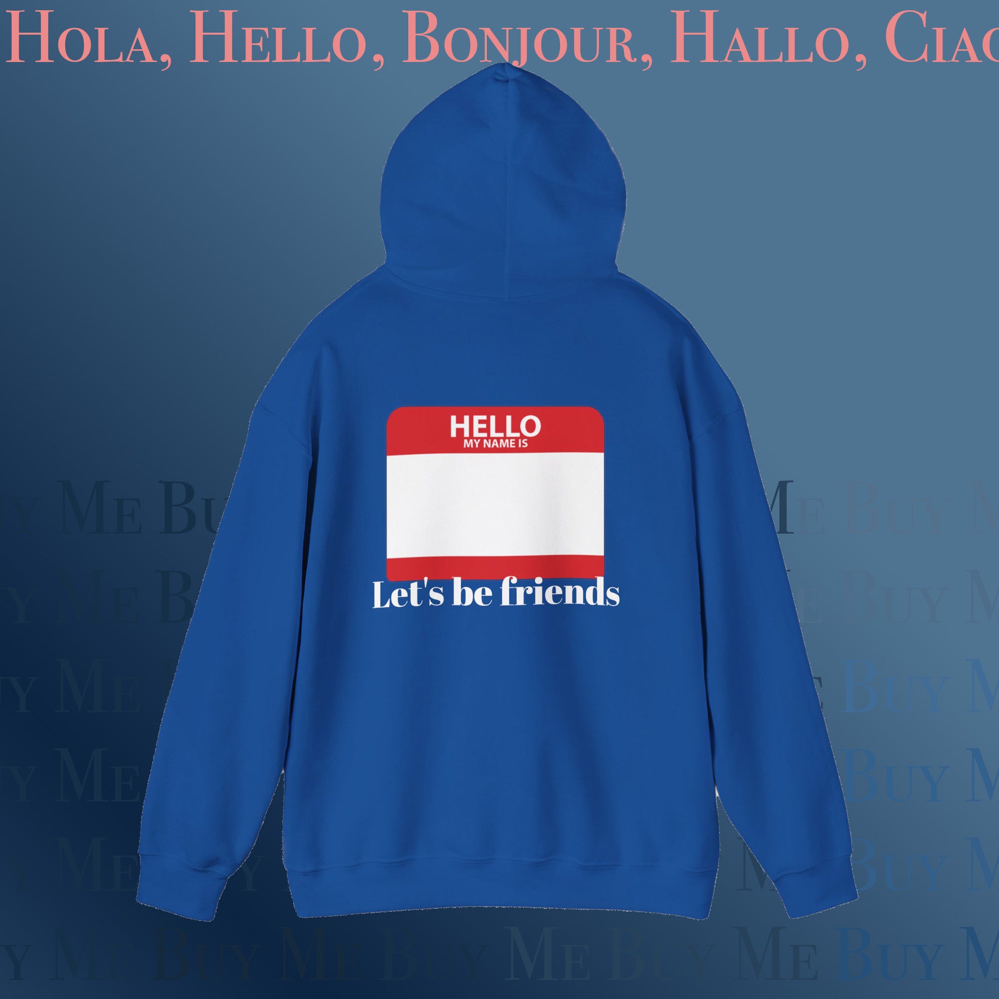 Hello Sweater Royal Blue