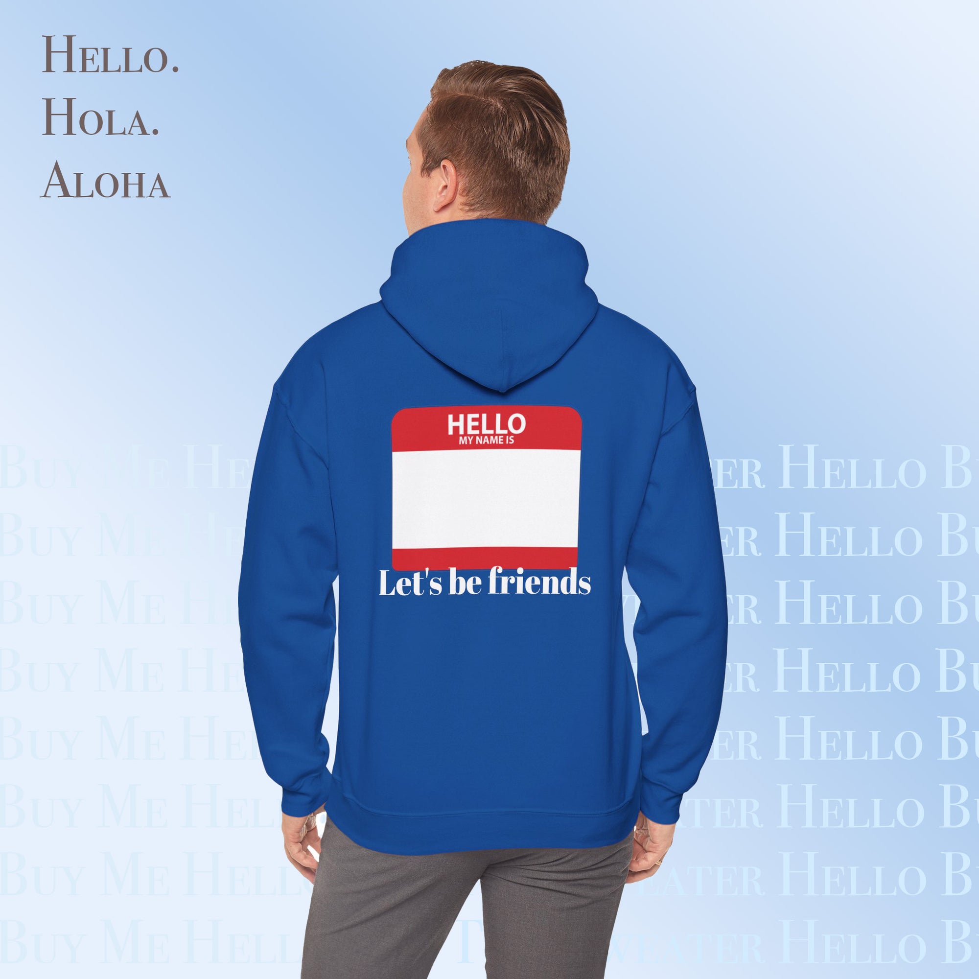 Hello Sweater Royal Blue